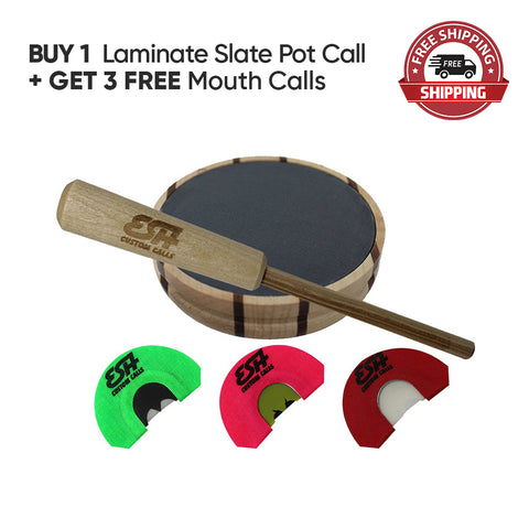 Buy 1 Laminate Slate Pot Call and Get 3 Free Mouth Calls - Esh Custom Calls